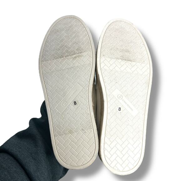 Giani Bernini Slip On Esapdrille Flats Size 8 White Loafers Boho Faux Leather - Picture 10 of 10